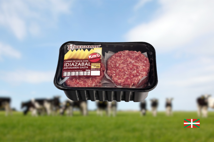 Hamburguesas de vaca con Idiazabal Eusko Label. Pack de 8 uds de 120g image