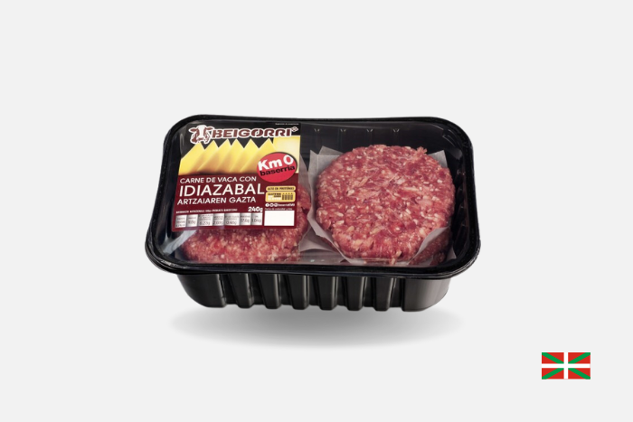 HAMBURGUESA DE VACA CON IDIAZABAL. BANDEJA 8 UDS DE 120GR image
