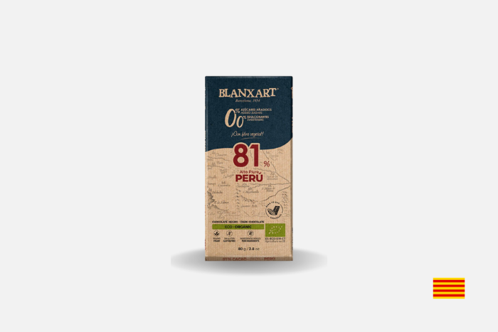CHOCOLATE 81% SIN AZÚCARES AÑADIDOS NI EDULCORANTES ECO 80GR image