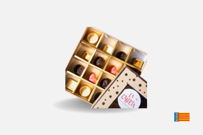 SAN VALENTIN. CAJA DE  16 BOMBONES VEGANOS image